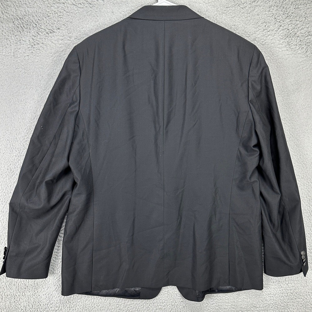 Psycho Bunny Wool Blazer Jacket Sport Coat Mens 52 XL Black Long Sleeve Pocket